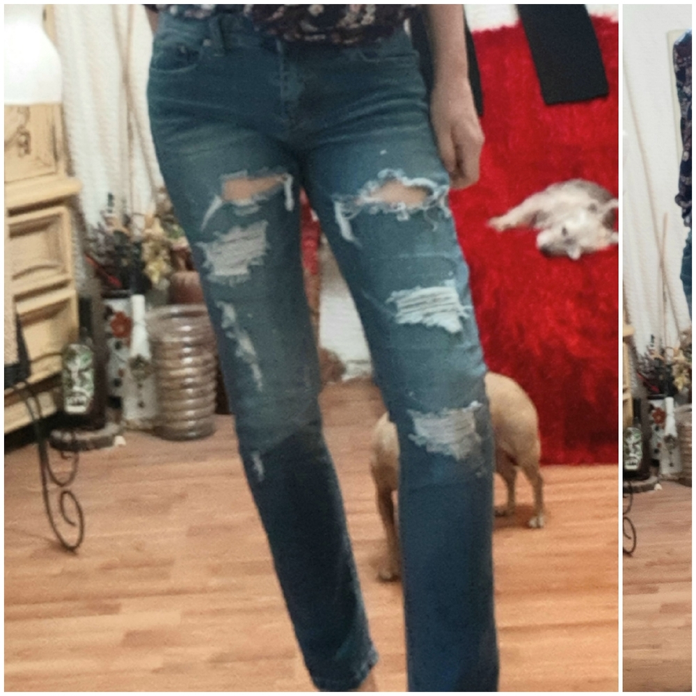 Womens Trendy Holy Trashed Union Bay Jeans Ripped B23 Rockers